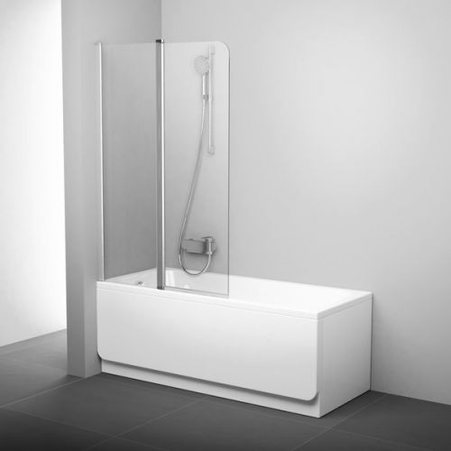 Шторка для ванны CVS2-100 левая белый+стекло Transparent Ravak в Туапсе