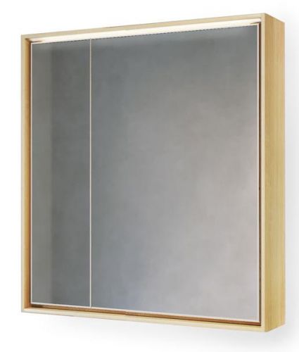 Raval Frame 75 Зеркало-шкаф Дуб сонома с подсветкой, розеткой в Туапсе