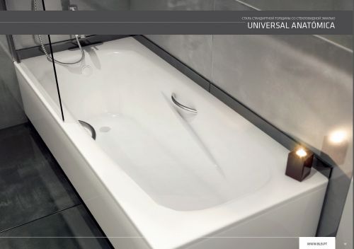 Ванна стальная BLB UNIVERSAL ANATOMICA 150*75, белая, с отверстиями для ручек в Туапсе
