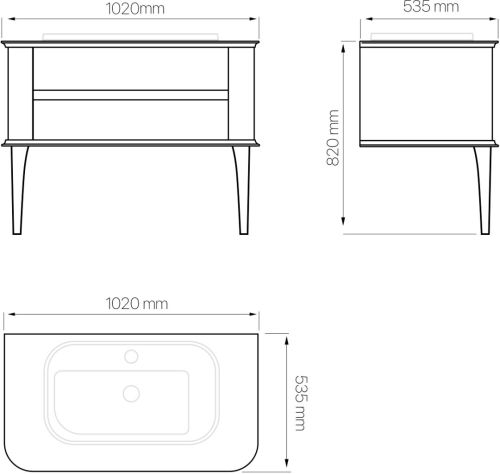 Тумба с раковиной STWORKI Pier 100 anthracite в Туапсе