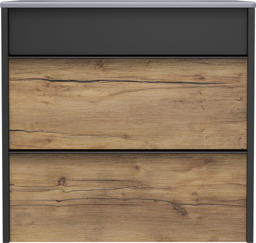 Тумба с раковиной STWORKI Гриндстед 60 дуб таксония, антрацит матовый, раковина 43061-112-KL антрацит в Туапсе
